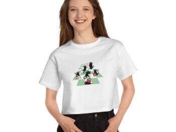 Gothic cat t-shirt Valentine’s Day women’s shirt Cropped t-shirt for women Gothic fashion for women