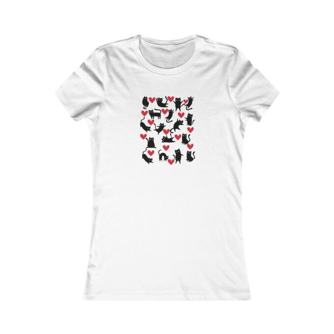 Gothic Cat Valentine Women's Favorite Tee - Image 2