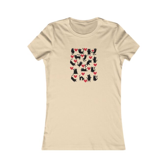 Gothic Cat Valentine Women's Favorite Tee - Image 3