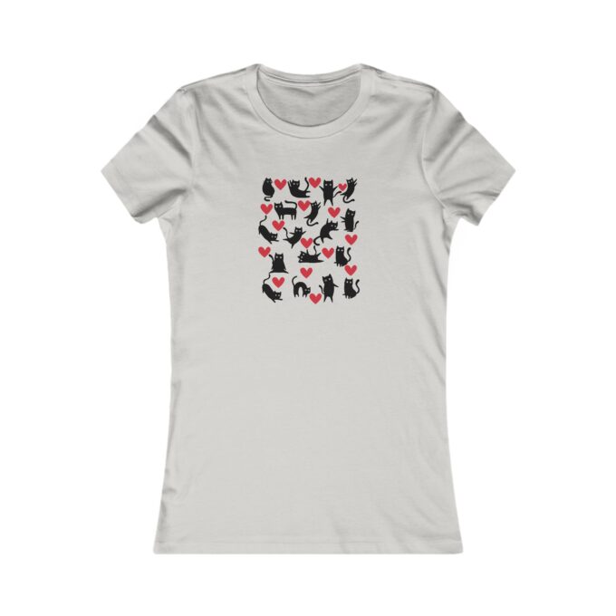 Gothic Cat Valentine Women's Favorite Tee - Image 4