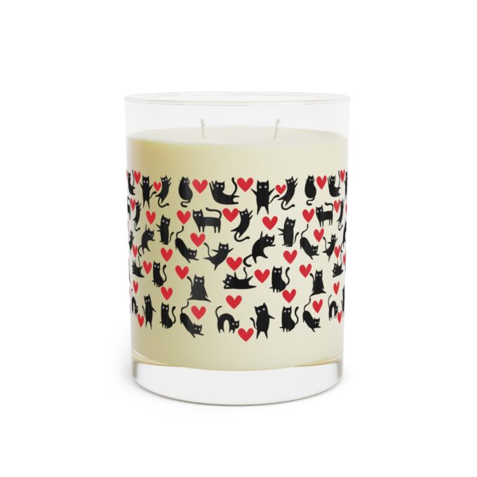 Gothic scented candle Cat-themed candle gift Romantic home fragrance Full-glass luxury candle