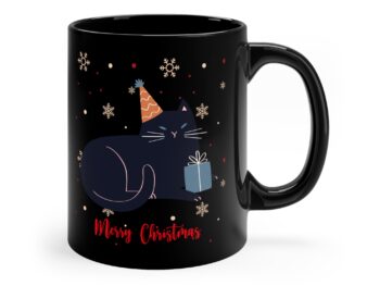 Cat lover Christmas mug Holiday coffee mug gift Cute cat-themed mug Christmas gifts for cat lovers