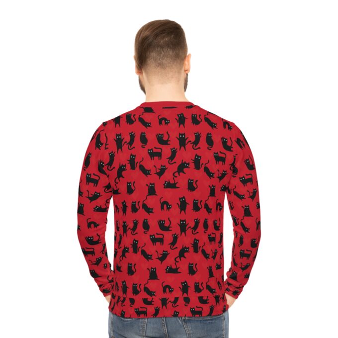 Gothic Cat Christmas Valentine Lightweight Sweatshirt - Image 4