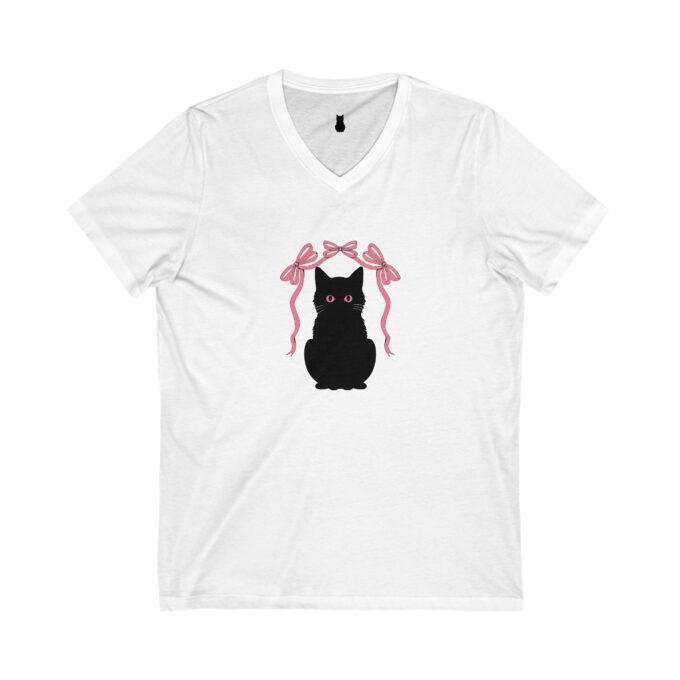 Gothic Cat Valentine V-Neck Tee