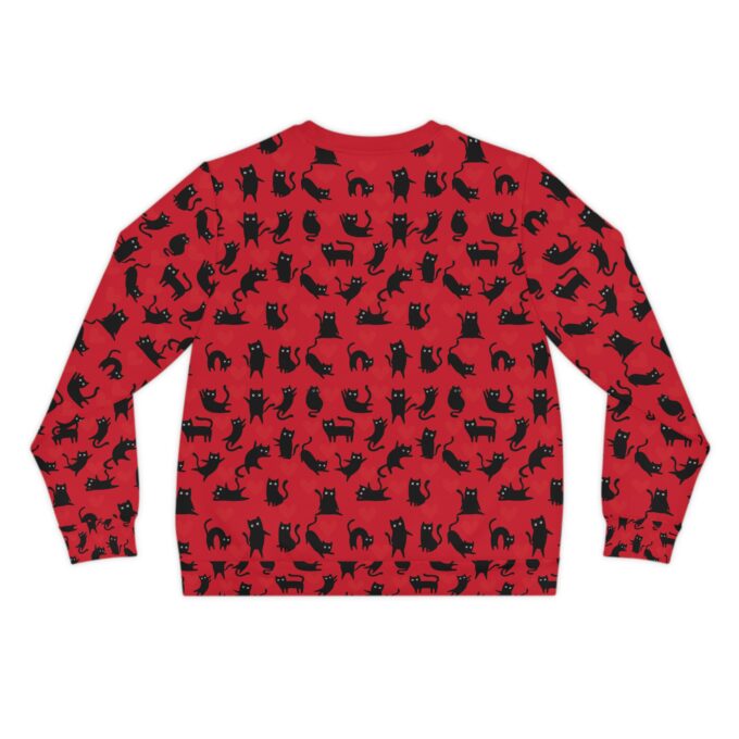 Gothic Cat Christmas Valentine Lightweight Sweatshirt - Image 2