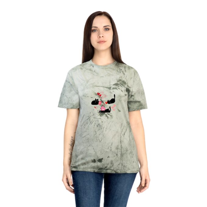 Gothic Cat Valentine Color Blast T-Shirt - Image 12