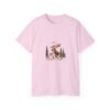 Moose Riding Bicycle Christmas Unisex T-Shirt - Image 14