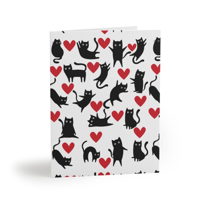 Gothic Cat Valentine Greeting Cards – Sets of 8, 16, 24 - Image 4