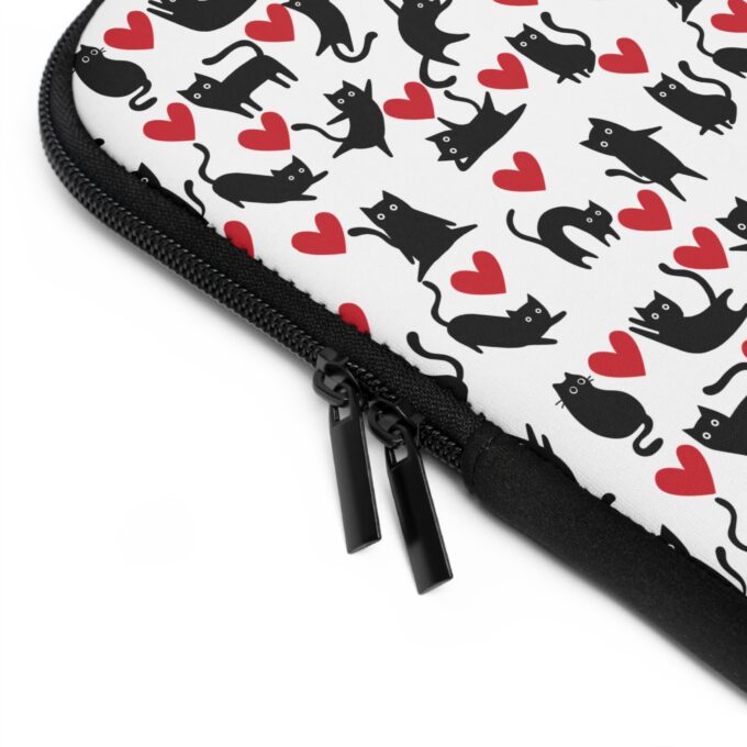 Gothic Cat Valentine Laptop Sleeve – Stylish Protection - Image 3