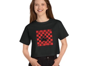 Gothic cropped t-shirt Valentine’s Day women’s apparel Champion women’s t-shirt Gothic cat design t-shirt