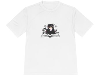 Gothic Valentine moisture-wicking tee Unisex moisture-wicking gothic shirt Gothic cat Valentine performance shirt Lightweight gothic Valentine’s Day tee