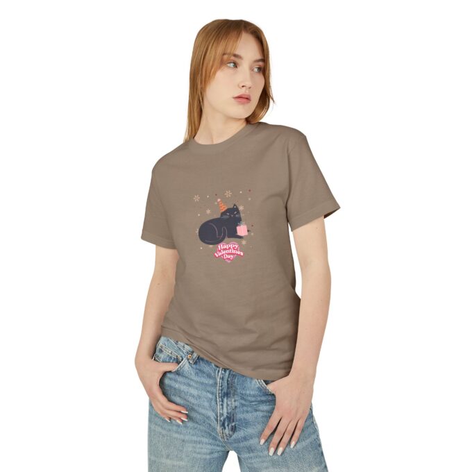 Black Cat Valentine’s Day Shirt – Perfect for Cat Lovers - Image 7