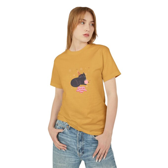 Black Cat Valentine’s Day Shirt – Perfect for Cat Lovers - Image 5