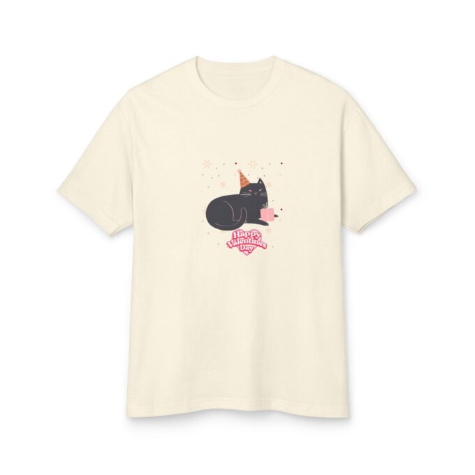 Black cat Valentine shirt Cat lover t-shirts Feline Valentine’s apparel Valentine’s Day gift for cat lovers