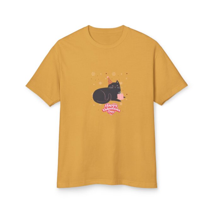 Black Cat Valentine’s Day Shirt – Perfect for Cat Lovers - Image 4