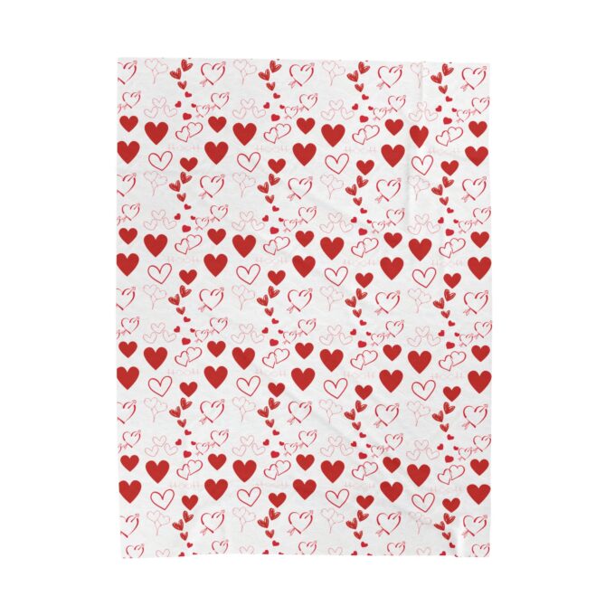 Red Valentine’s Day Toile Blanket – Elegant & Cozy Gift - Image 8