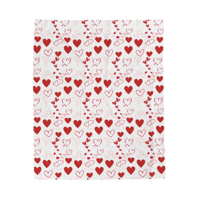 Red Valentine’s Day Toile Blanket – Elegant & Cozy Gift - Image 5