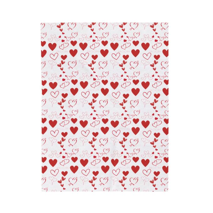 Valentine’s Day toile blanket Love-themed throw blanket Cozy anniversary gift Romantic home decor
