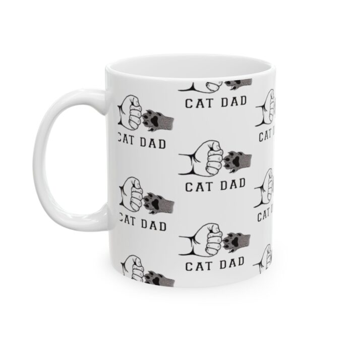 Cat Dad Ceramic Mug - Image 3
