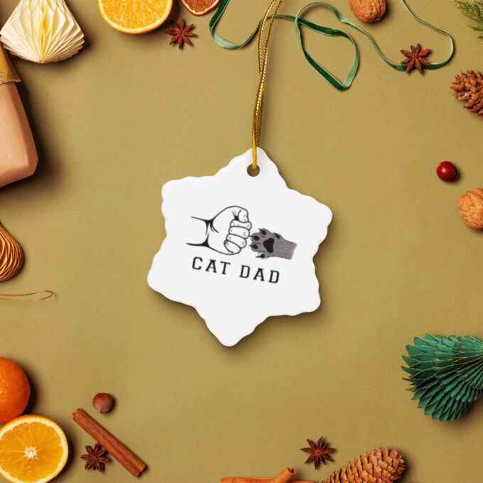 Cat Dad Ceramic ornament