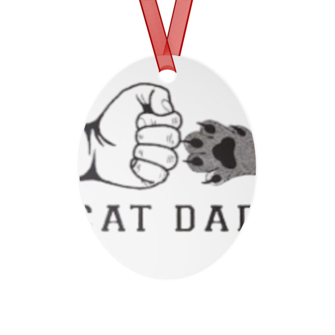 Cat Dad Double-sided ceramic ornaments - Image 3