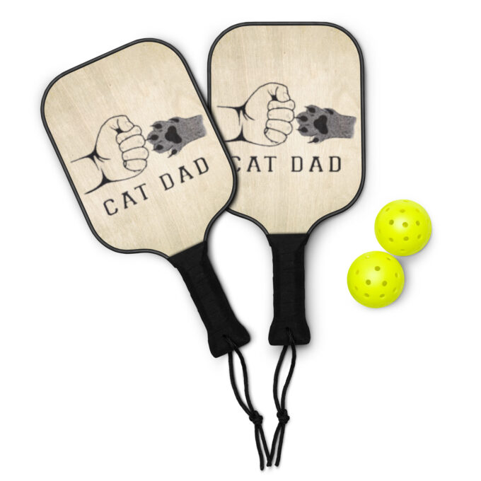 Cat Dad Pickleball paddle set