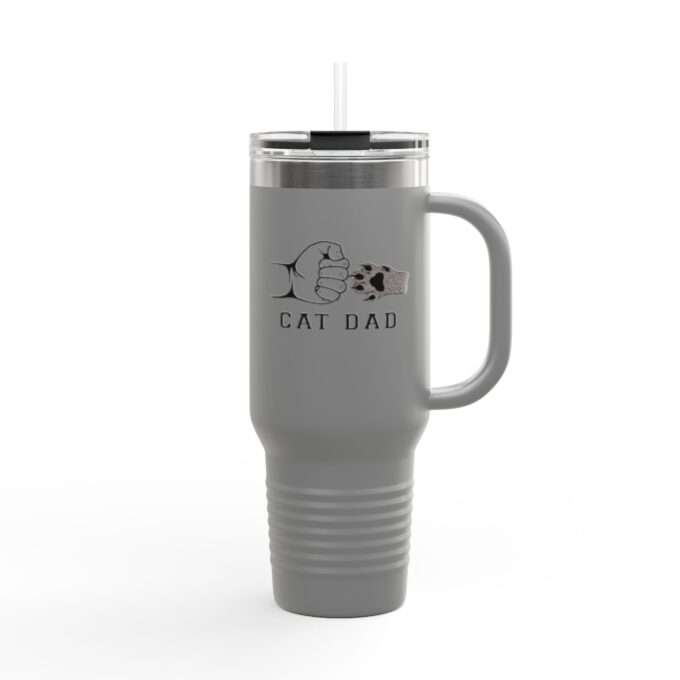 Cat Dad Insulated Travel Mug, 40oz - Image 6