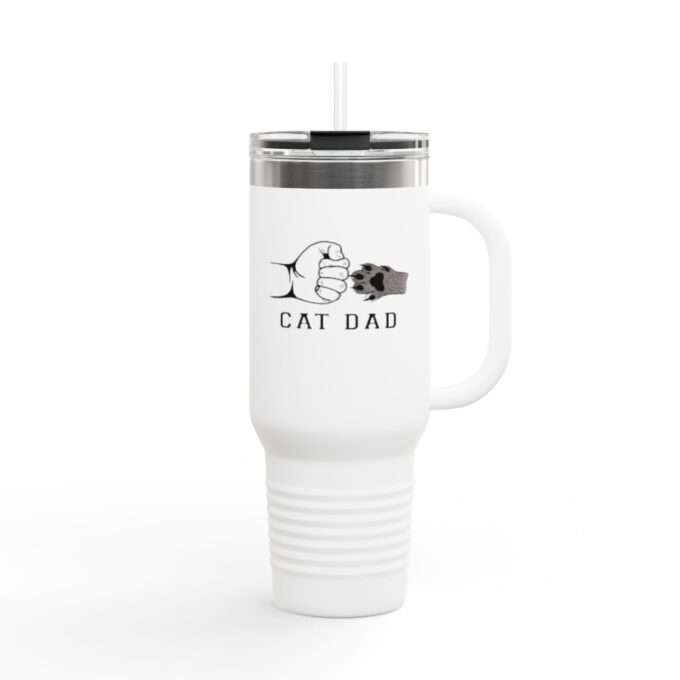 Cat Dad Insulated Travel Mug, 40oz - Image 2
